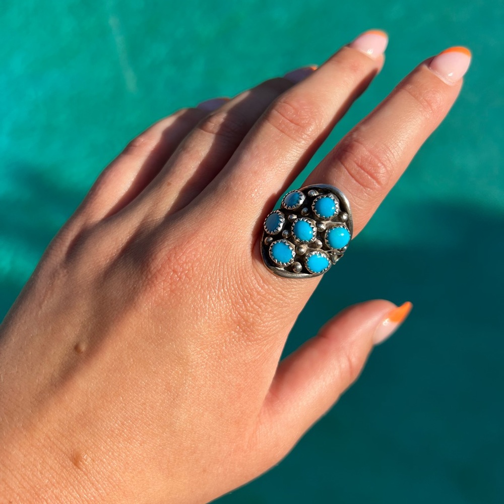 vintage turquoise sterling silver ring